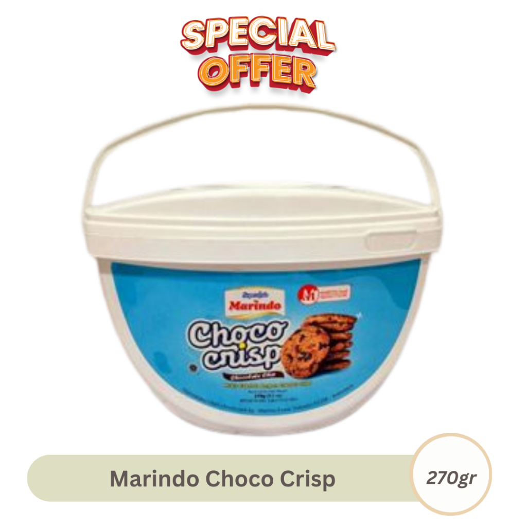 

Marindo Choco Crisp Chocolate Chip 270gr Kukis Biskuit Coklat dengan Cokelat Chips