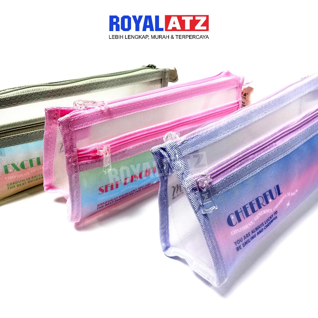 

Tempat Pensil / Kotak Pensil Jaring Atau Mesh Transparan Bahan Nylon