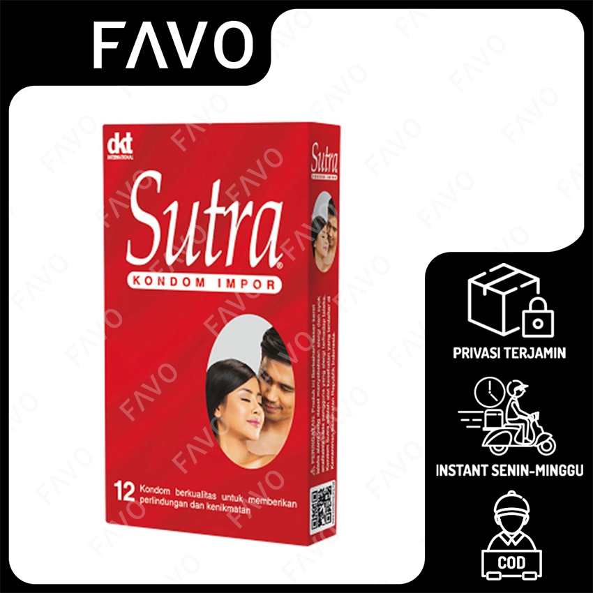 KONDOM SUTRA MERAH ISI 12 - KONDOM TIPIS SUTRA