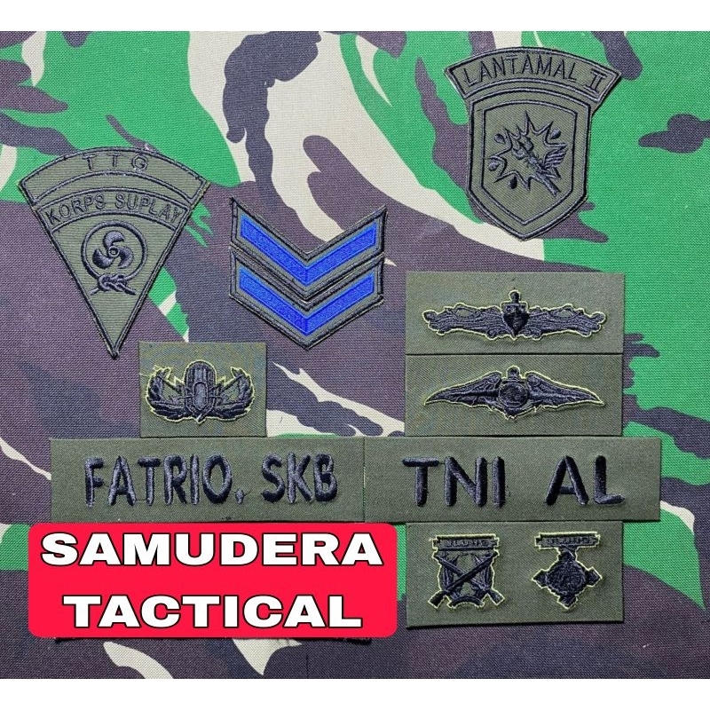 PROMO FULL SET PAPAN NAMA ATRIBUT TNI UNTUK TNI AD, TNI AL, TNI AU TERSEDIA MIKA/PENGERAS KAIN, MODE