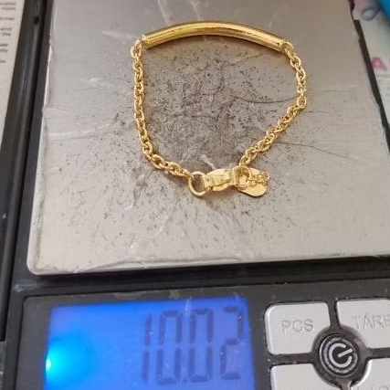 gelang tabung emas london 24k 99,99%