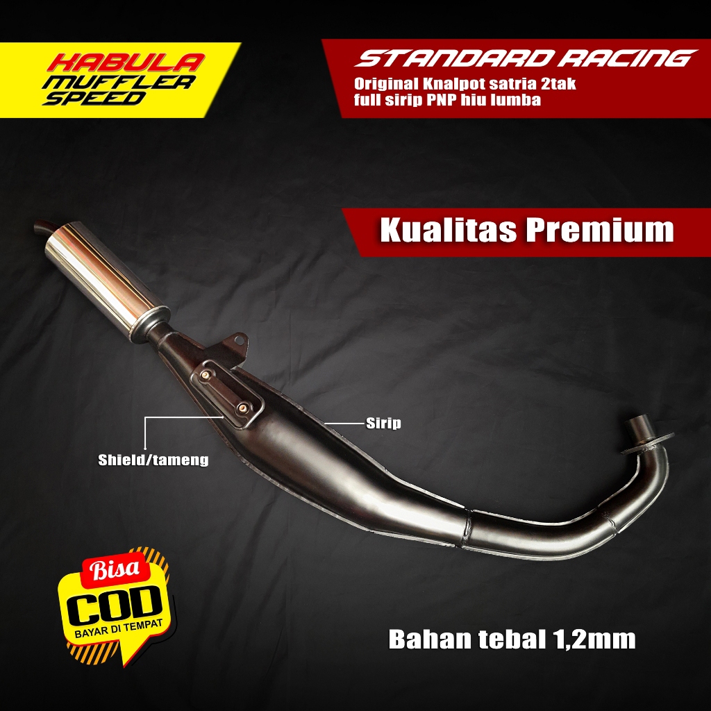 KNALPOT SATRIA 2TAK LUMBA HIU STANDAR RACING Yy pang yypang TAMENG SPECIAL EDITION  PREMIUM, press o