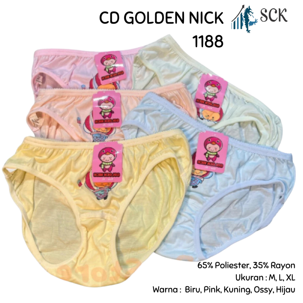 [ISI 3] CD GOLDEN NICK 1188 - 1187 - 1189 Anak / Celana Dalam GN Kids Polos - Motif / Pakaian Dalam 