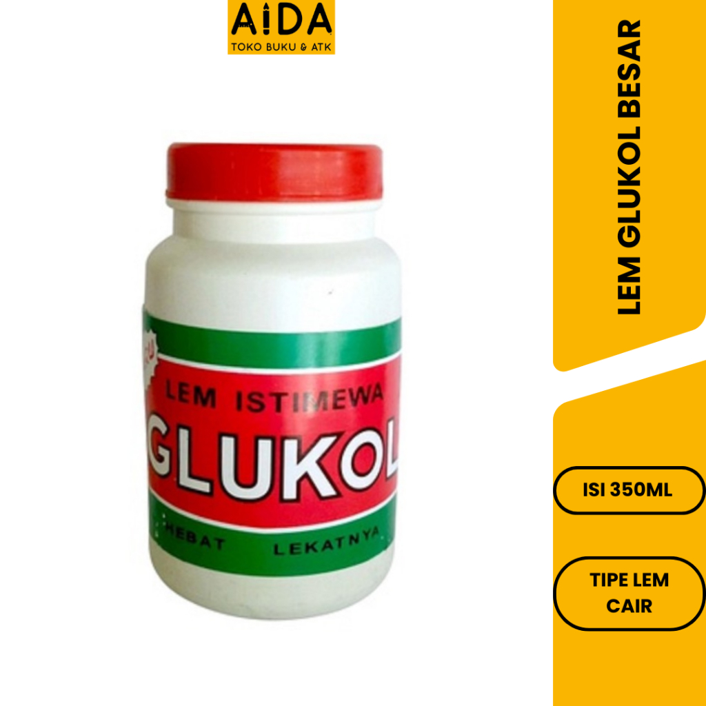 

Lem Cair Glukol ukuran Besar + Stik (1 pcs)