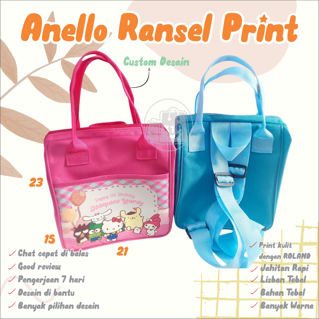 

❤️asemka77❤️GOODIE BAG ULTAH ANELLO TENTENG DAN RANSEL CUSTOM