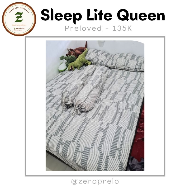 Preloved sleeplite sprei queen size 160x200x35cm
