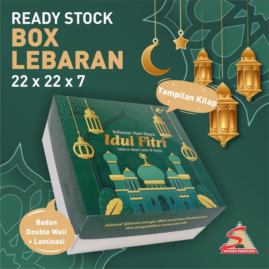 

22 x 22 x 7 Hampers Lebaran/Box Lebaran/Box Kue Kering/Dus Idul Fitri