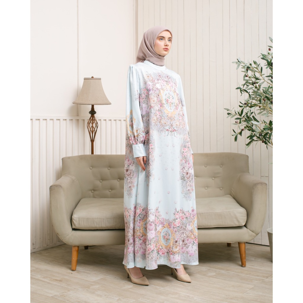 GAMIS SILK SATIN MEWAH | DRES HARI RAYA LEBARAN 2025 PAKAIAN KONDANGAN WANITA - BALON