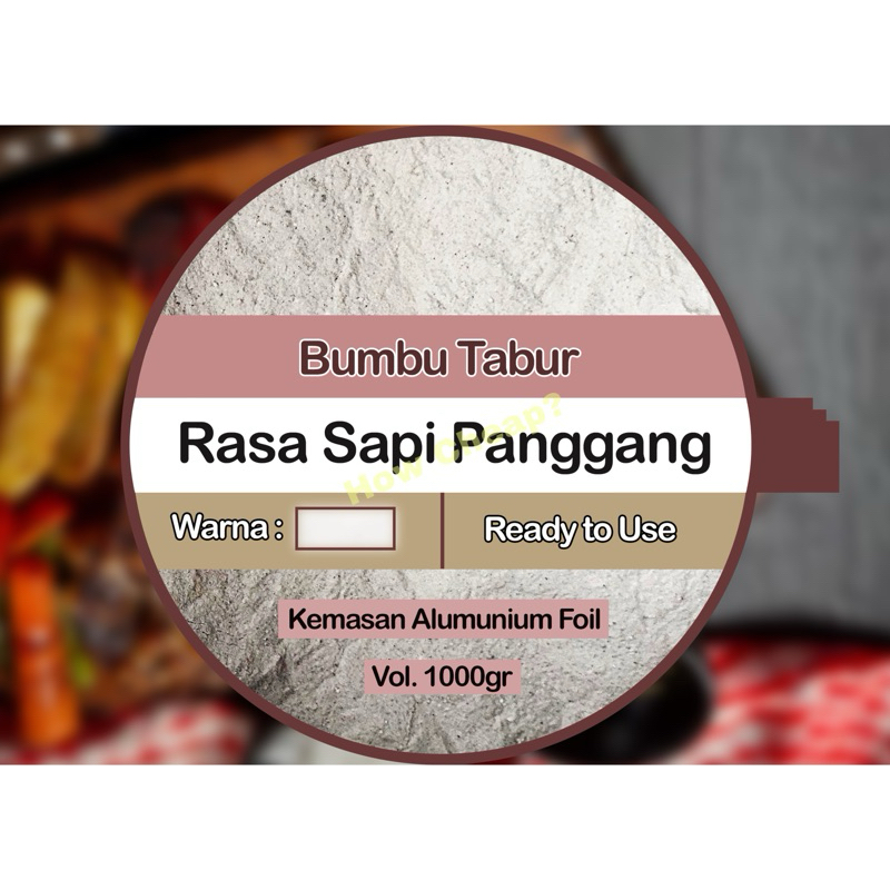 

Bubuk Tabur Sapi Panggang 1kg Bumbu Seasoning