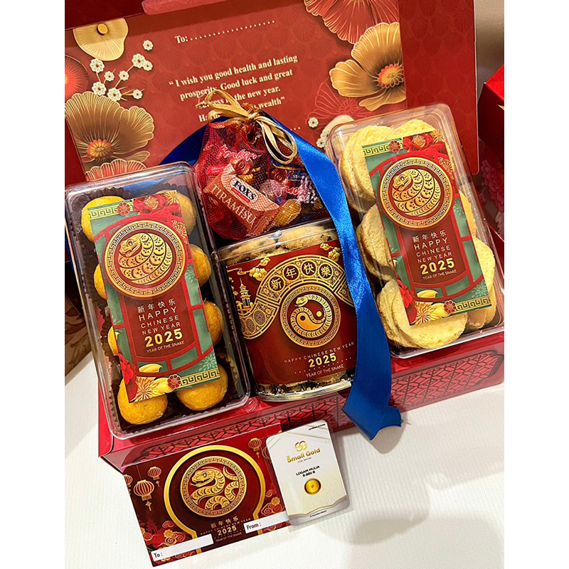 

READY STOCK INSTANT!! HAMPERS XINGFU SET IMLEK CHINESE NEW YEAR 2025 TAHUN BARU CHINA PREMIUM COOKIES HOMEMADE ENAK MEWAH MURAH