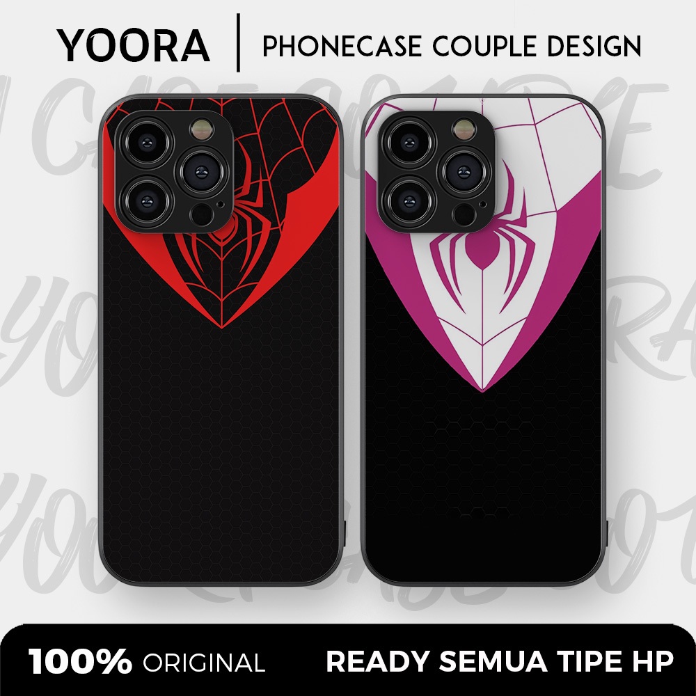 [SPI03] Custom Case Couple Spiderman Spidergwen Premium Bisa Untuk Semua Tipe Hp