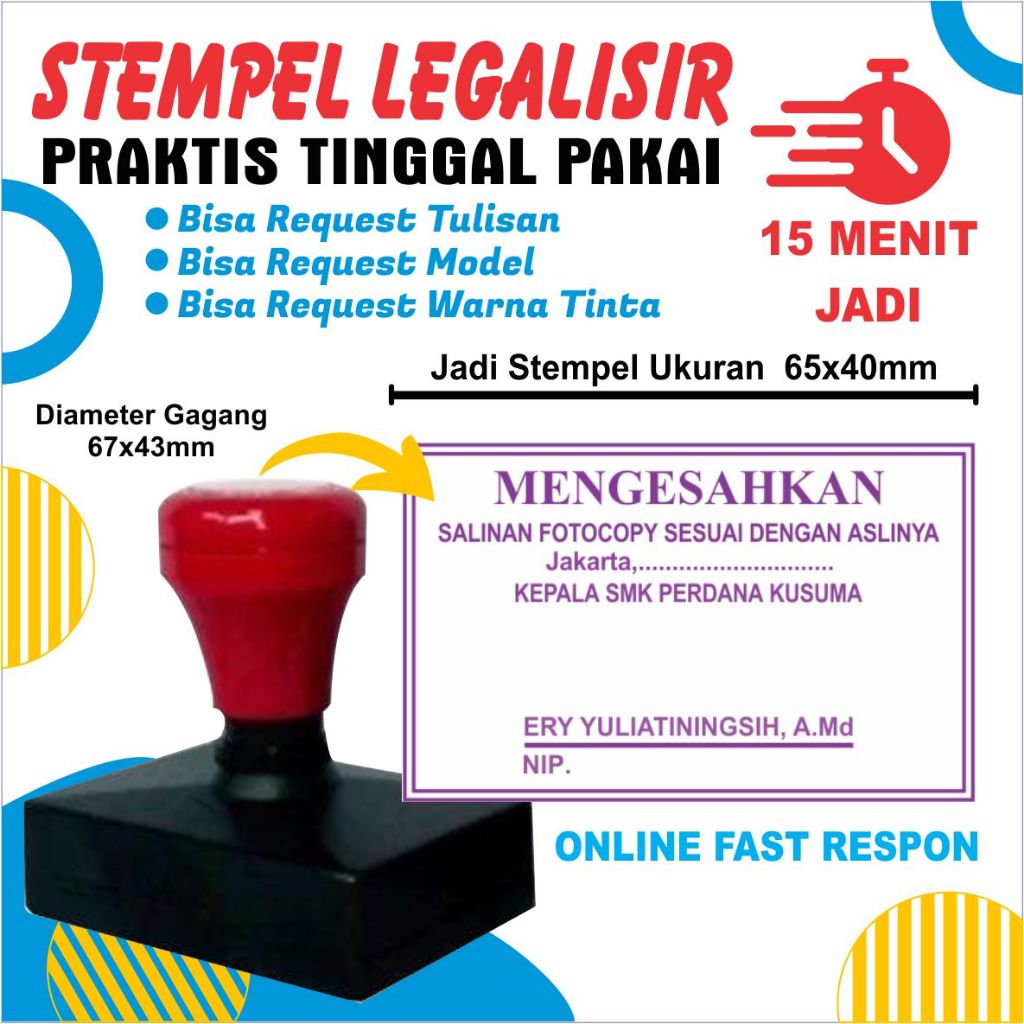 

Stempel Legalisir atau Size Besar stempel pengesahan sekolah