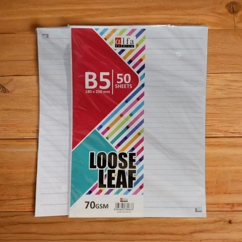

LOOSE LEAF B5 BERGARIS ISI 50 LEMBAR