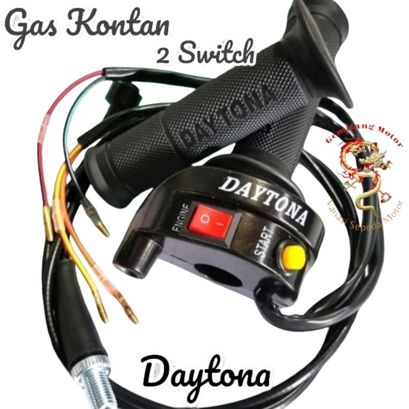GAS SPONTAN DAYTONA 2 TOMBOL 1 KABEL GAS KONTAN 1 KABEL DAYTONA 2 SWITCH