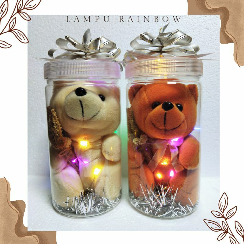 

Gift ulang tahun, gift wisuda, boneka lampu toples, gift valentine