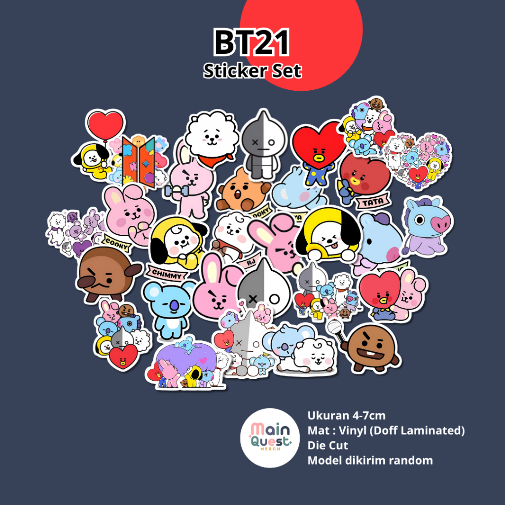 

Sticker BT21 | Sticker Aesthetic / Sticker Tumblr / Sticker Laptop / Sticker Anti Air / Sticker Vinyl / Sticker Die Cut / Sticker Kpop / Sticker Cute