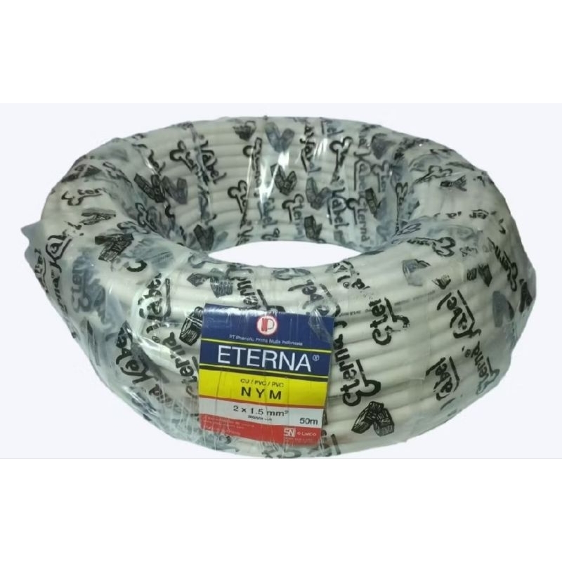 Kabel Listrik Eterna 2 x 2.5 Tunggal NYM ( meteran )