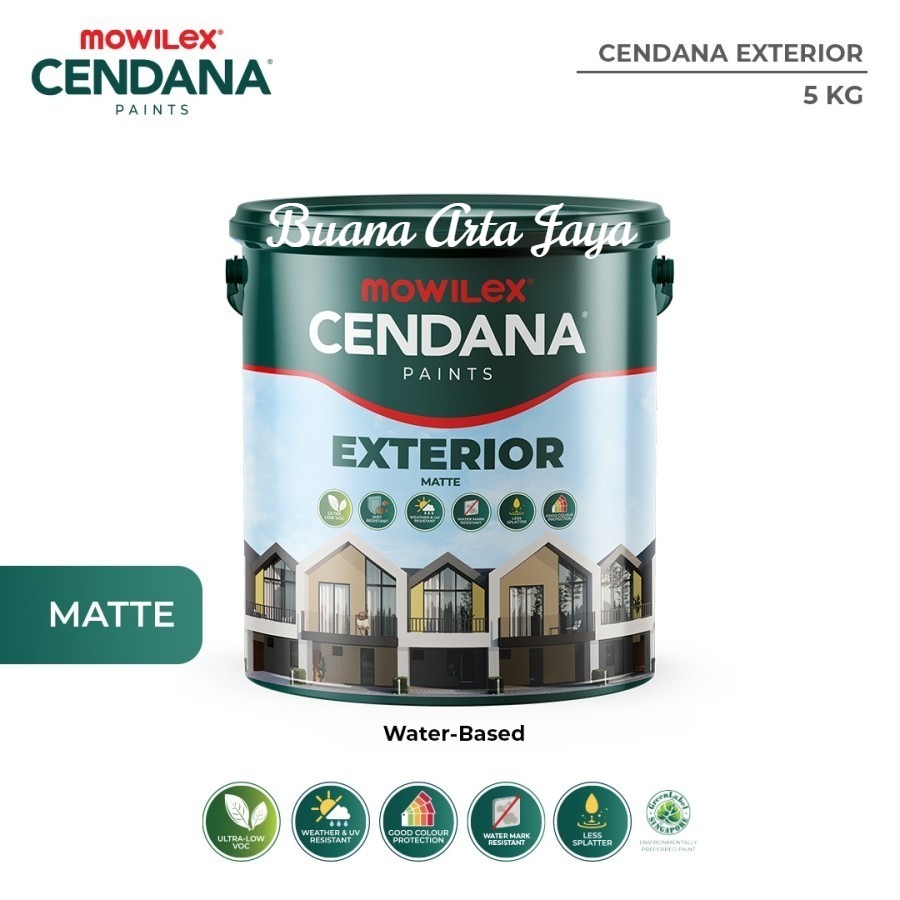 Mowilex Cendana Exterior Paint Cat Dinding Eksterior Putih- 5 Kg (Gallon)