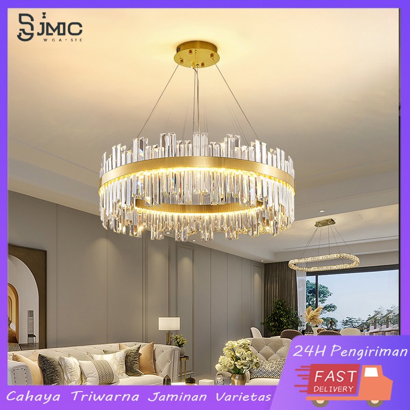 Lampu Terowongan Triwarna Nordic untuk Ruang Tamu Lampu Pendant Plafon Lampu Gantung Penerangan Maka