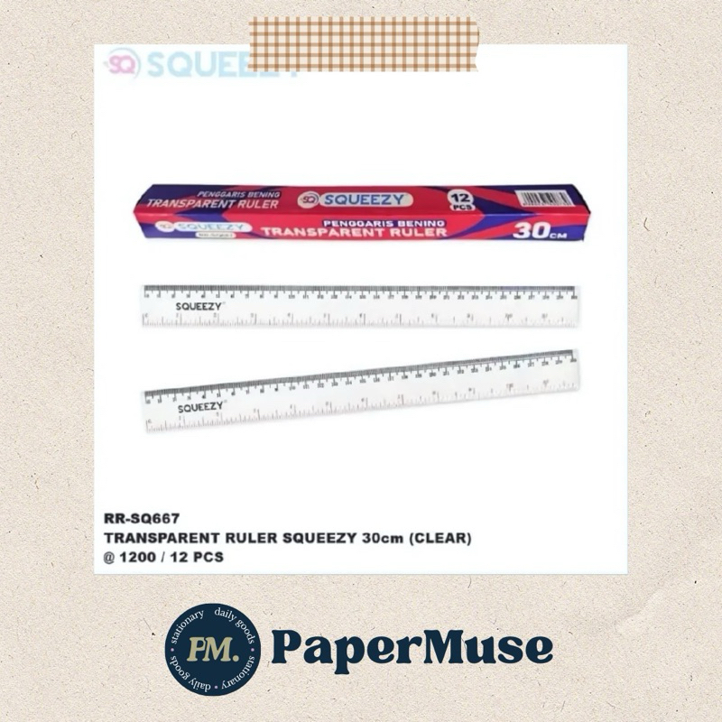 

Penggaris 30cm (1 Pak isi 12) Merek Squeezy/ZRM