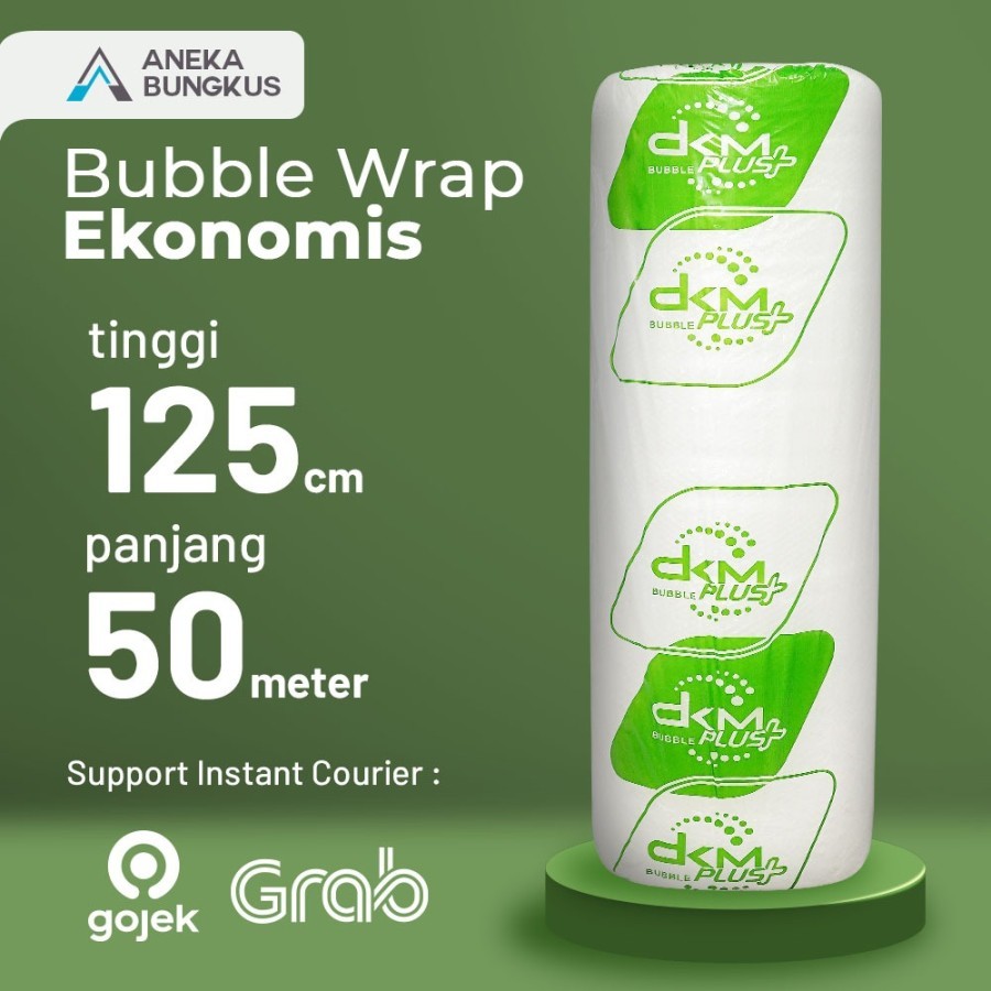 

PLASTIK BUBBLE WRAP MURAH PREMIUM 125 CM X 50 M GREEN - DKM PLUS