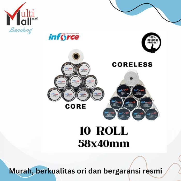 

KERTAS THERMAL 58X40 MM STRUK KASIR 58MM PREMIUM QUALITY