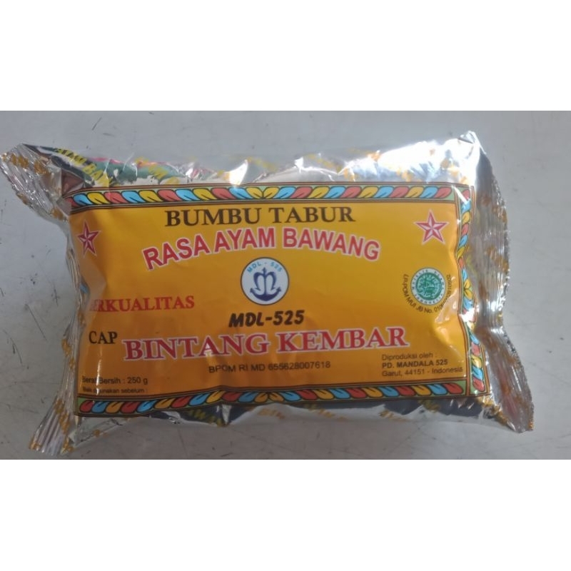 

Bumbu tabur ras ayam bawang cap bintang kembar 250gram