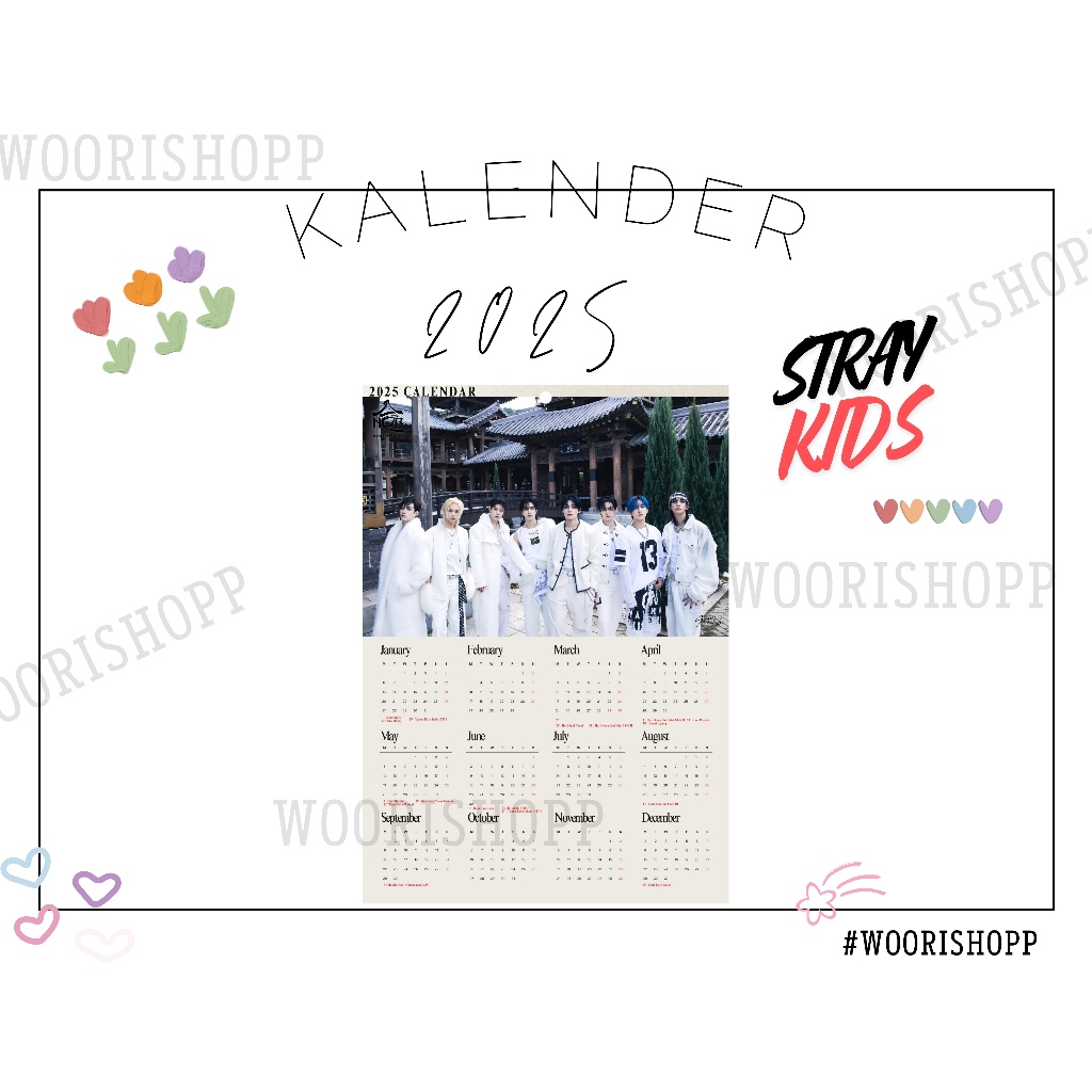 

2025 KALENDER STRAY KIDS KPOP + LAMINASI 2SISI WOORI IDOL KOREA BIAS MURAH UNOFFICIAL STAYS BANGCHAN LEEKNOW CHANGBIN HYUNJIN HAN FELIX SEUNGMIN IN READY STOCK !