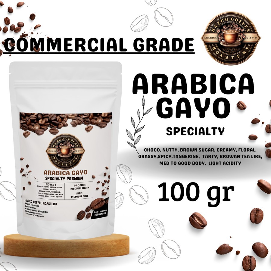 

Kopi Arabica Gayo Specialty Commercial Grade 100 gr