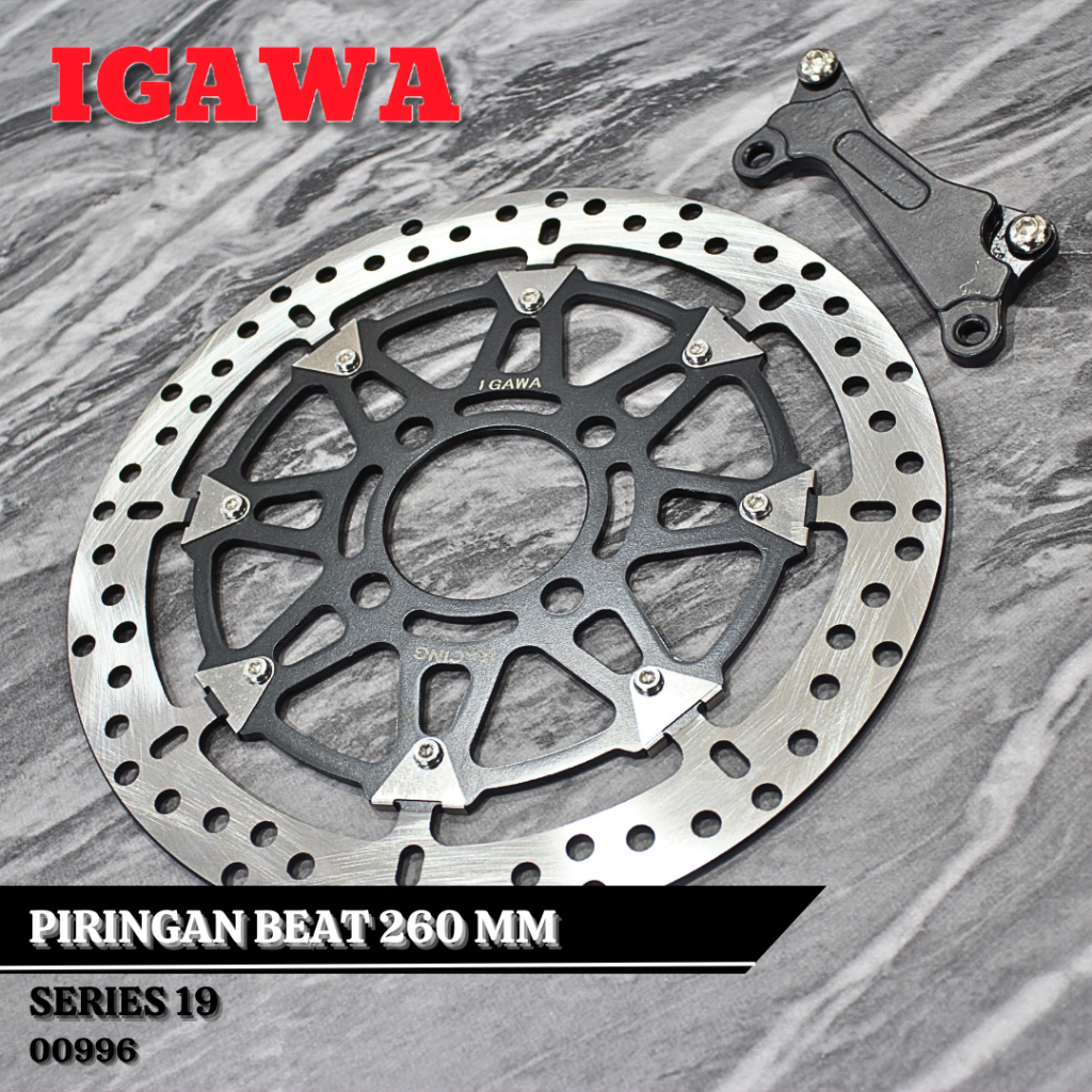 Piringan Cakram Depan Beat 260mm Seri 19 Igawa Cakram Disc Piringan Depan Motor Beat Ukuran 260mm Fr