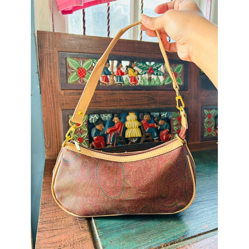TAS SHOULDER BAG TAS ALA ETRO TAS KETEKAN WANITA MOTIF MURAH KULIT ASLI