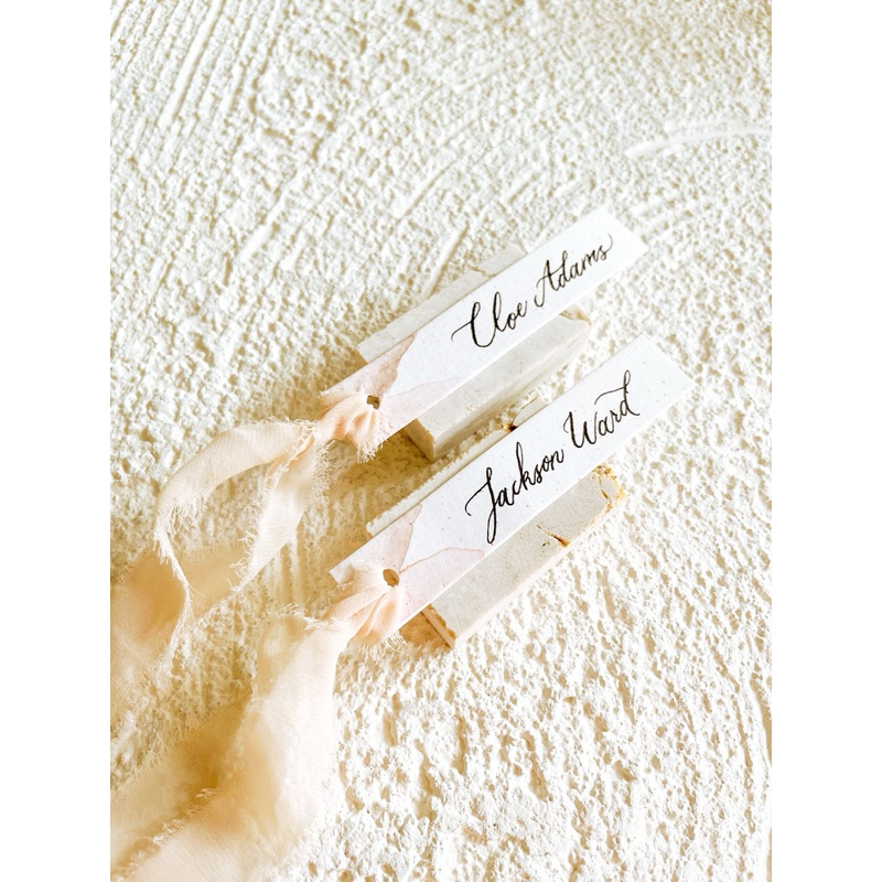 

Placecard Calligraphy Watercolor Handmade Set 2