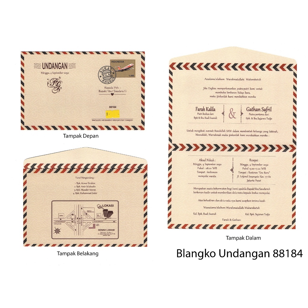 Undangan Murah Blangko Erba 88184