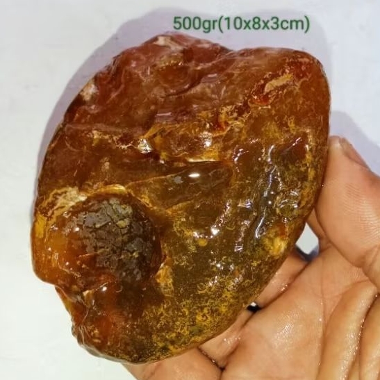 batu fosil mani gajah madu full kristal (215)