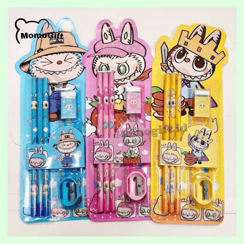 

Alat Tulis Pensil Set Labubu Hadiah Sovernir Ulang Tahun 4 in 1