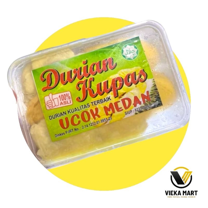 

Durian Ucok Medan 500g / Durian Kupas Frozen Asli Ucok Medan