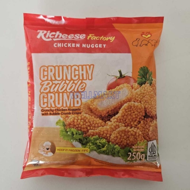 

Richeese Chicken Nugget Crunchy Bubble Crumb 250gr Naget Ayam