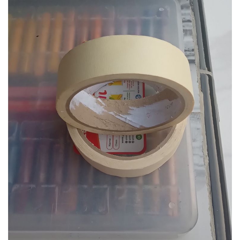 

isolasi kertas kiloan ukuran 2 jari||lakban kertas||masking tape murah||lakban kiloan