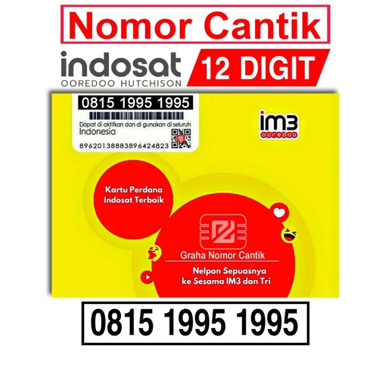 Nomor Cantik Indosat IM3 Seri Double Tahun Lahir - Nomor Cantik IM3 Double Hoki 168 168 BOSS 5758