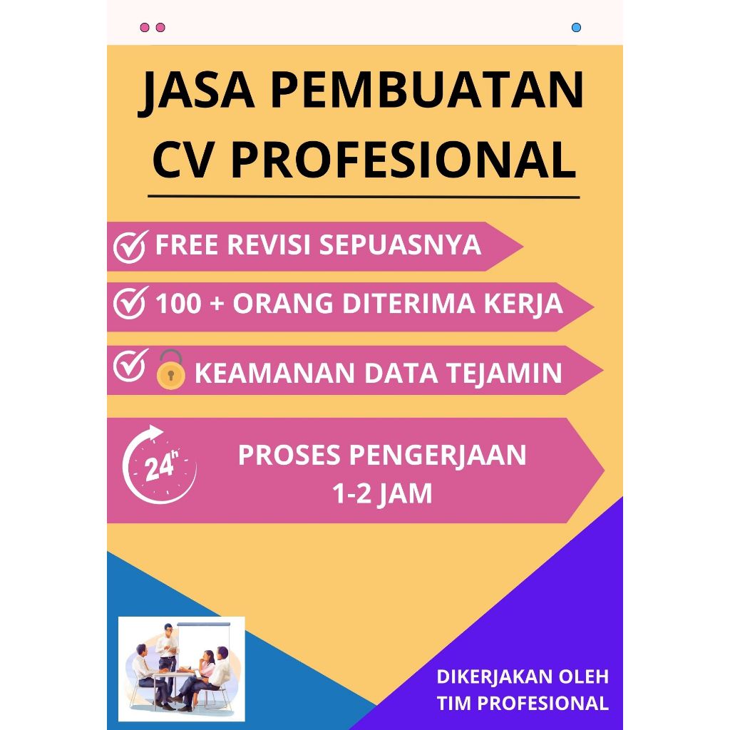 

SE03-Jasa Pembuatan CV Professional/Jasa Layanan CV/Jasa CV design