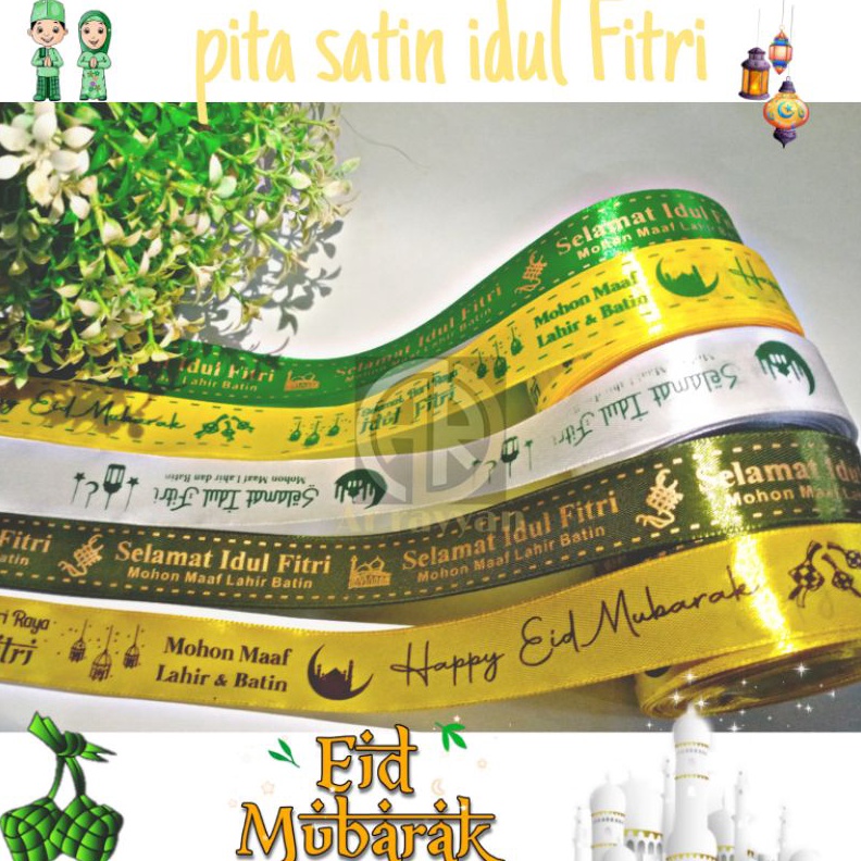 

Diskon 3 Setiap Hari 1 Roll PITA SATIN IDUL FITRI 1 INCH 25 CM PITA KADO HIASAN HAMPERS LEBARAN EID MUBAROK