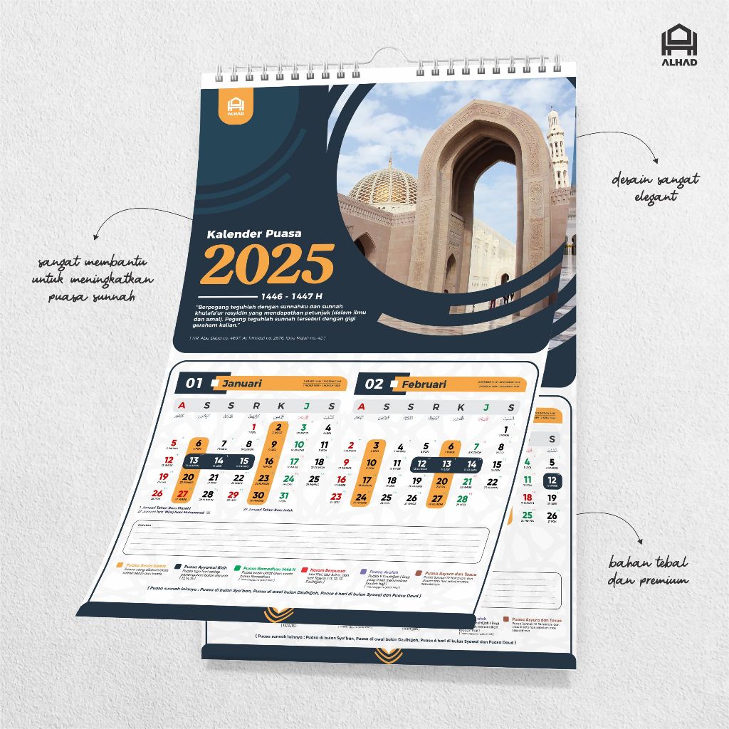 

Kalender Puasa 2025 I Kalender Dinding I Ukuran 31 x 47 cm I D03
