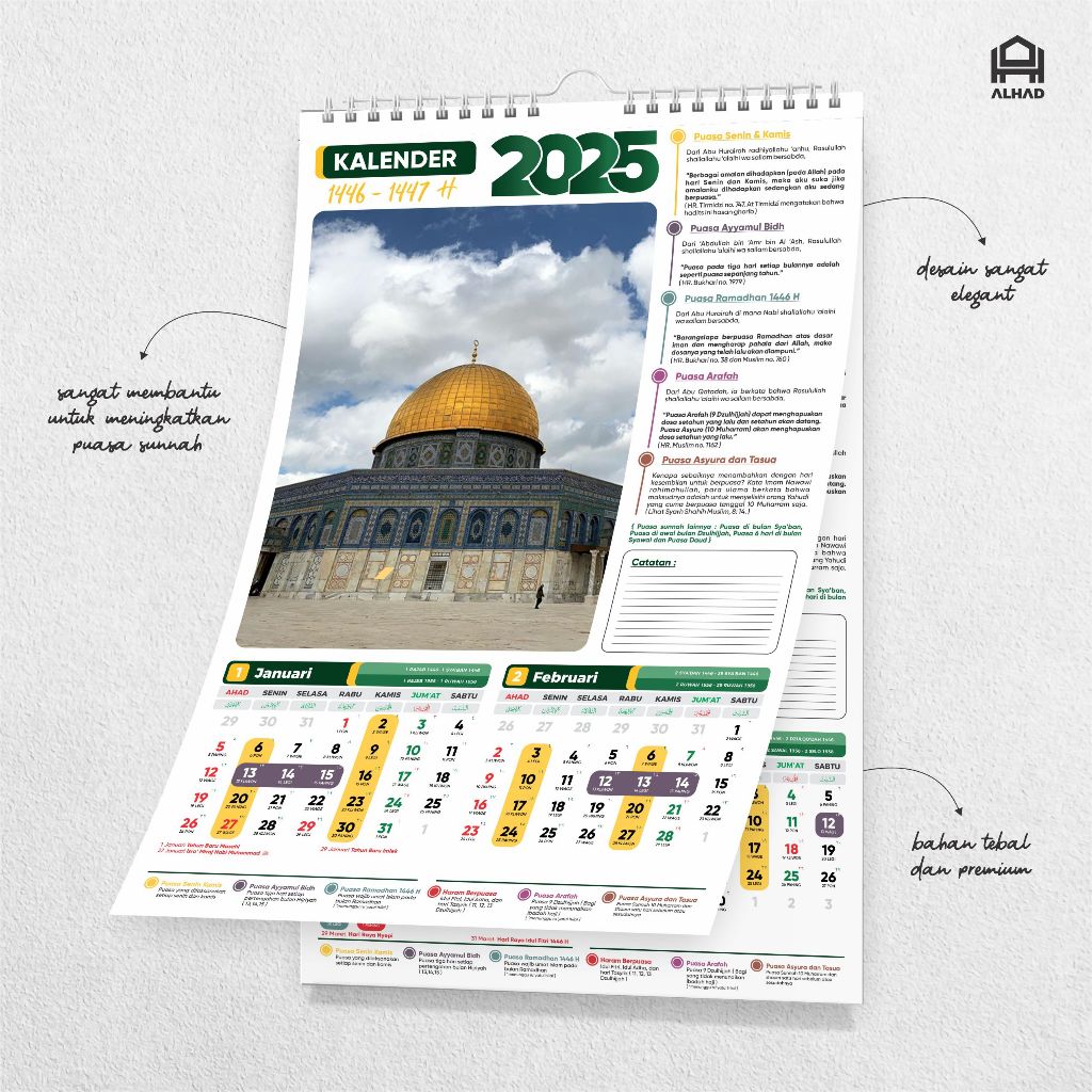 

Kalender Puasa 2025 I Kalender Dinding I Ukuran 31 x 47 cm I D01