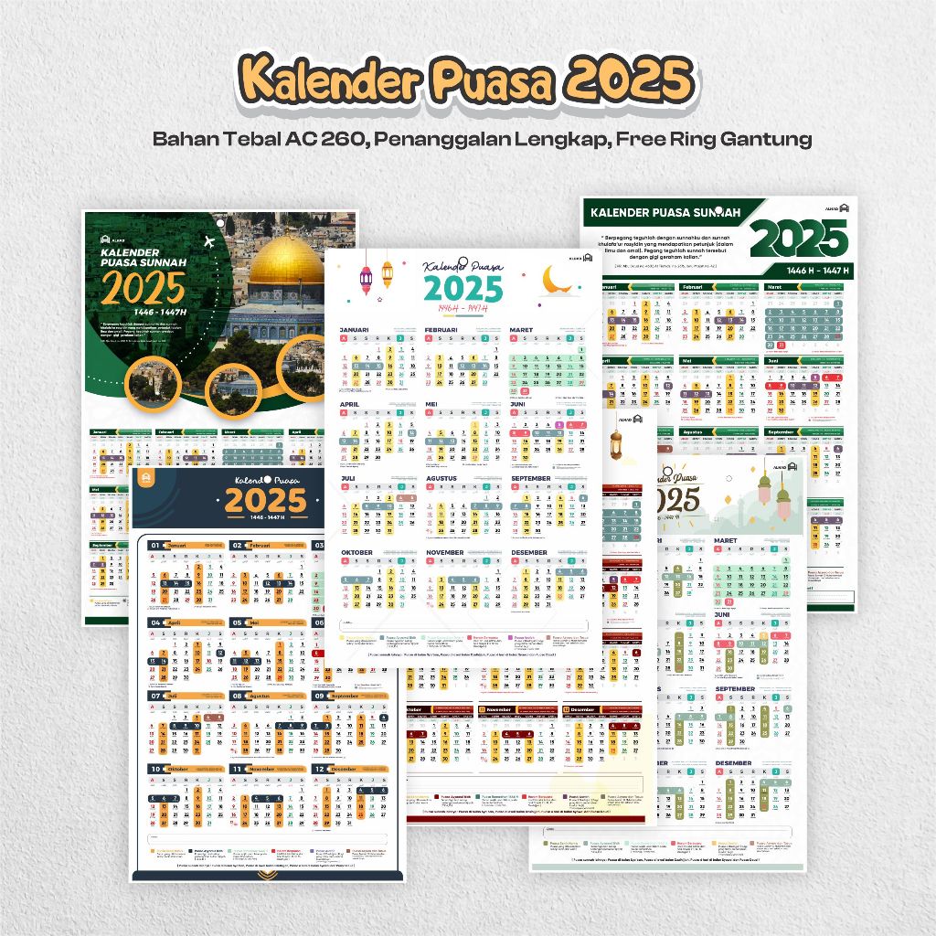 

Kalender Puasa 2025 I Aesthetic I Komplit I Bahan Tebal AC 260gr