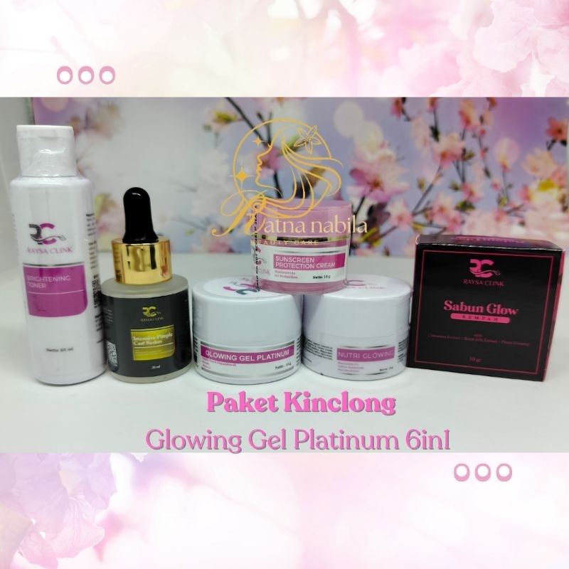 Paket Kinclong Glowing Gel By Raysa Clink Mencerahkan Melembabkan Wajah Auto Glowing