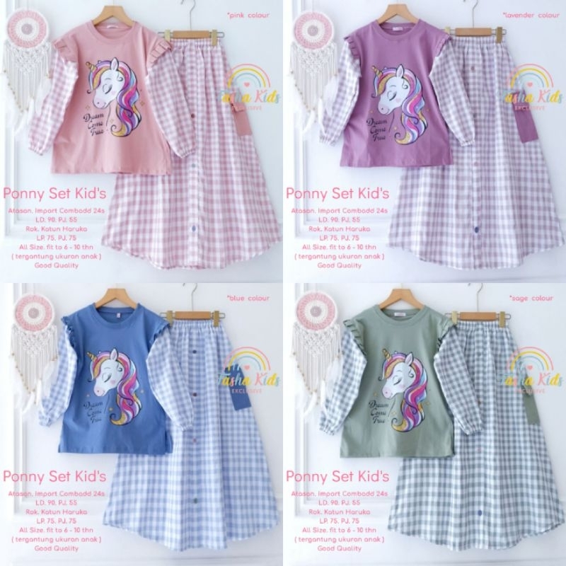 BELLA - PONNY - HIRUMI - HAPPY - KAIRA SETELAN ROK REMAJA Original by Fasha Kids