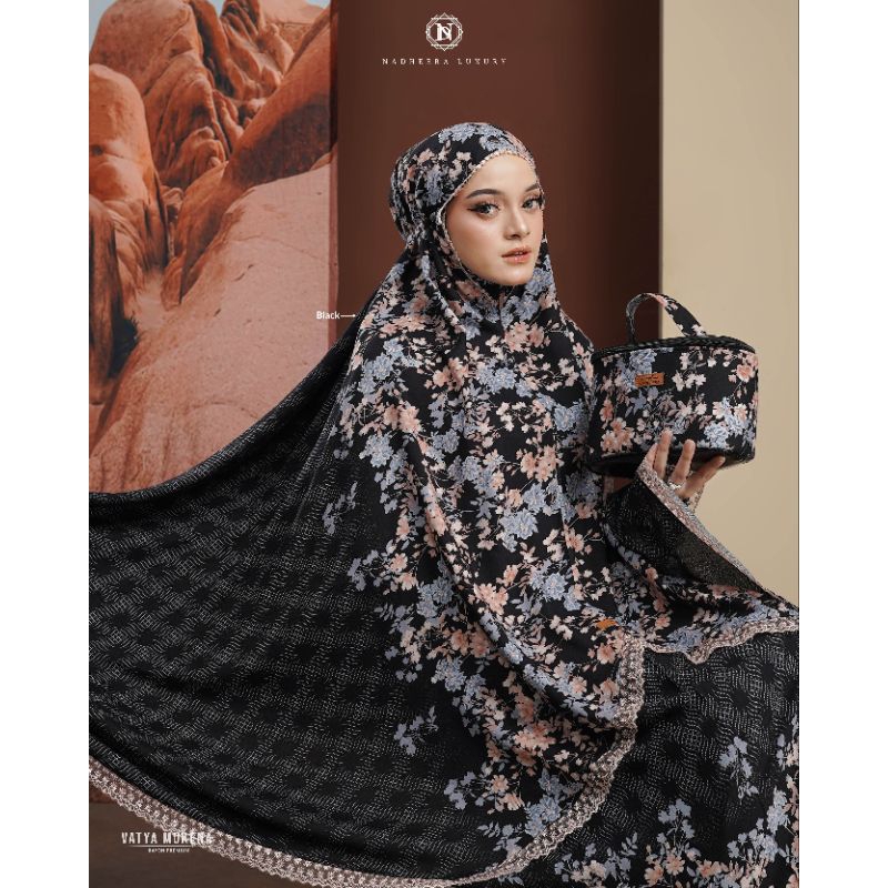 [NEW] ✔️ COD | VATYA MUKENA • NADHEERA LUXURY / Mukena Dewasa Potongan Resleting Rayon Premium Renda