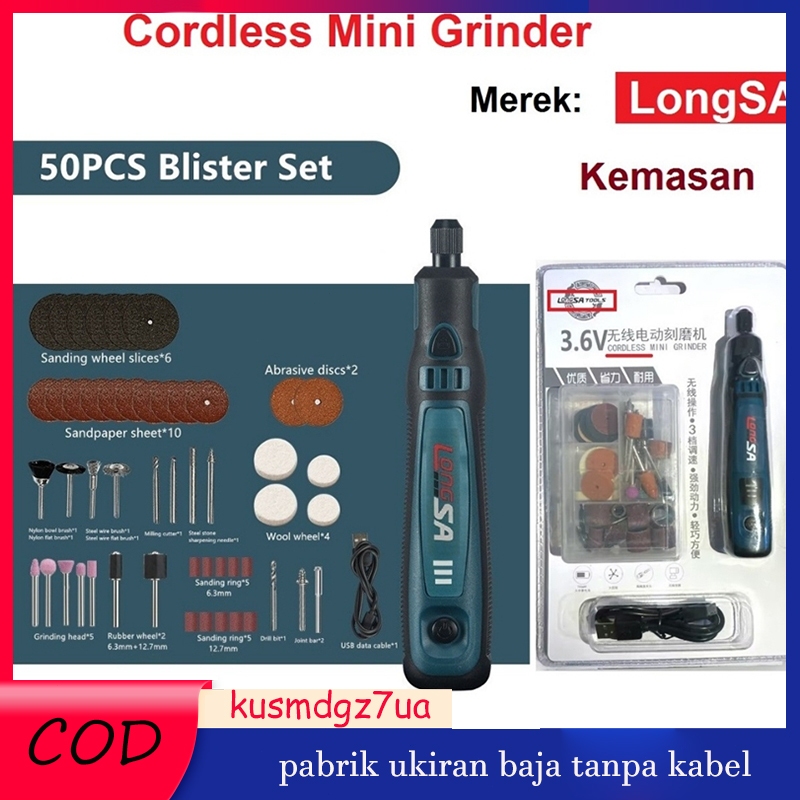 Pengampelas listrik lithium-ion multi-fungsi kecil, alat ukir kayu genggam kecil bor listrik mini