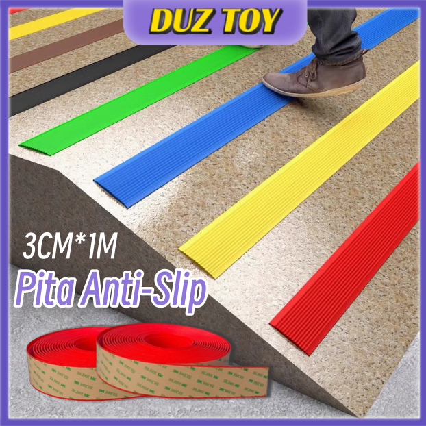 Lis Tangga Pengaman Anti Slip tangga + Doubletape Step Nosing karet