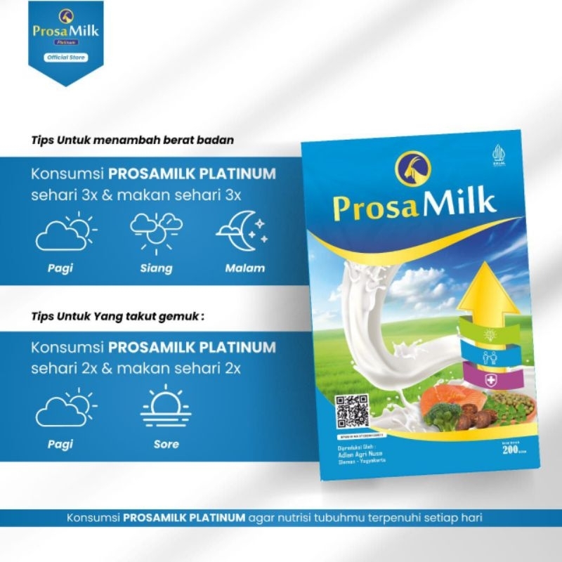 

PROSAMILK PLATINUM SUSU KAMBING ETAWA PLUS HERBAL(HARGA PER 4KOTAK)SUSU BUBUK KAMBING SUSU PENAMBAH NAFSU MAKAN SUSU PENAMBAH TINGGI BADAN
